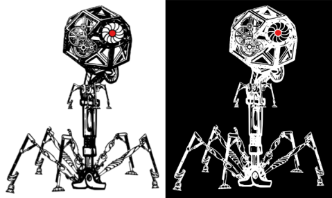 steampunk phage original and negative